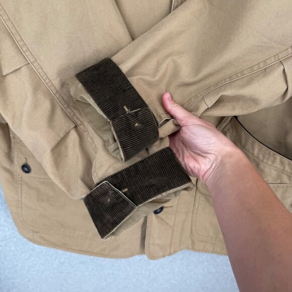 Orvis Mens Classic Barn Canvas Field Coat Jacket Size XXL Tan Chore Quilted Line - Picture 6 of 16